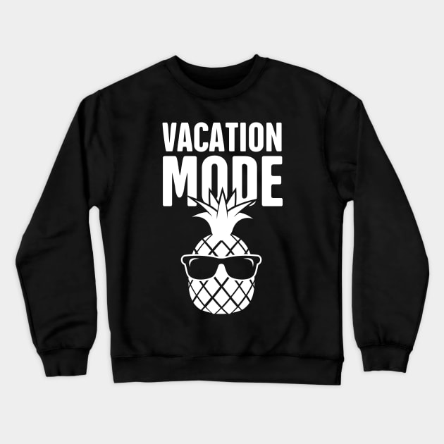 Funny Vacation Mode Pineapple Crewneck Sweatshirt by MeatMan